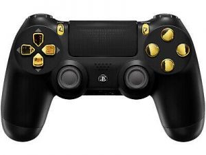 קנייה מהירה - לגיימרים ג'ויסטיקים    Black/Gold PS4 PRO 40 MODS Modded Controller for COD games All Games (CUH-ZCT2)