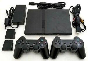 קנייה מהירה - לגיימרים קונסולות למשחקי וידאו 2 בקרים אלחוטיים קונסולת המשחקים מערכת PS2 SLIM של סוני PS2 PLAYSTATION-2